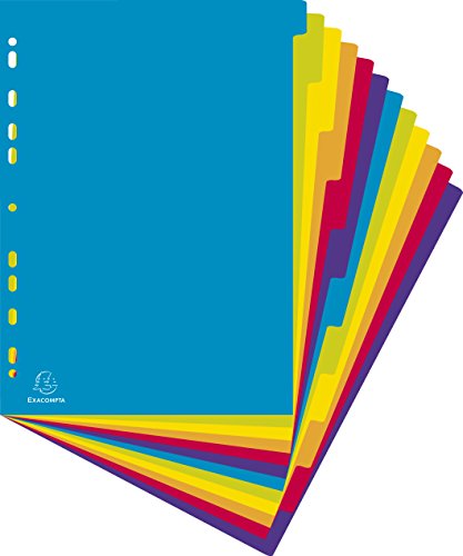 Page d'indexation imprimable Exacompta Campus avec 12 onglets pour classeur