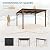 LUE BONA 12x14 ft Hardtop Gazebo, Lean to Gazebo with Wood-Like Aluminum Frame, Outdoor Pergola Metal Roof Gazebo, Outdoor Permanent Galvanized Steel Gazebo Pavilion for Deck, Patio, Backyard