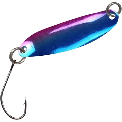 FTM Spoon Hornet 3, 9cm 3, 7g- Blinker Zum Forellenangeln, Forellenblinker Zum Spinnangeln, Spinnköder, Spoonblinker, Löffelblinker, Farbe:Pink-Blau/Silberfarben