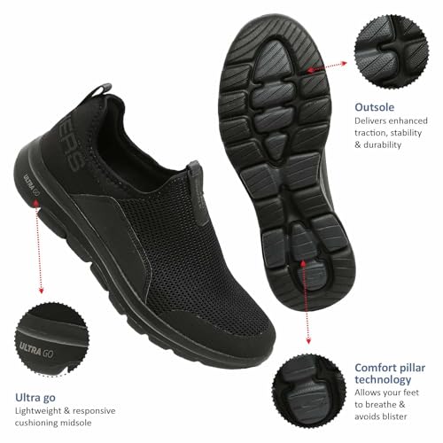 Image of Skechers Mens GO Walk 5 - DOWNDRAFT Slip-on Walking Shoes