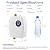 Tankless Water Heater Electric 110V Under Sink Small Hot Water Heater Instant On Demand for Kitchen Bathroom 3000W (White)