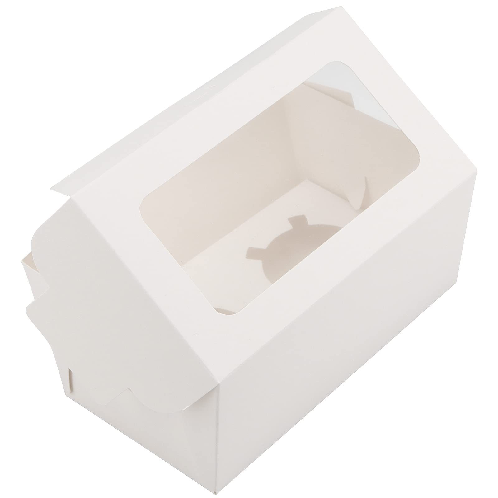 SHUESS Confezione Da 50 Scatole Per Cupcake A 6 Fori Con Finestra
