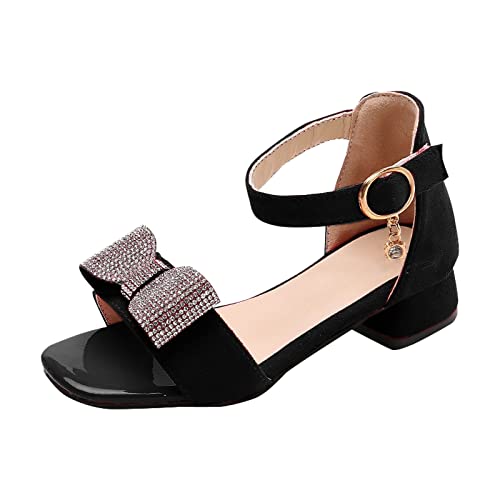 Toddler Girls Fashion Foot Warmer Girls' Sandals Summer Children's Soft Sole Shoes Fashion Girls' Bow Princess