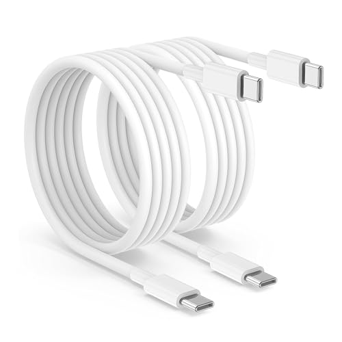 USB Type C ケーブル 2m 2本セット LpoieJun【PD対応 60W 急速充電/高速データ転送】 USB C to C ケーブル 高耐久TPE素材 スマホ/タブレット/ゲーム機などType-c機種と互換性があり (ホワイト)