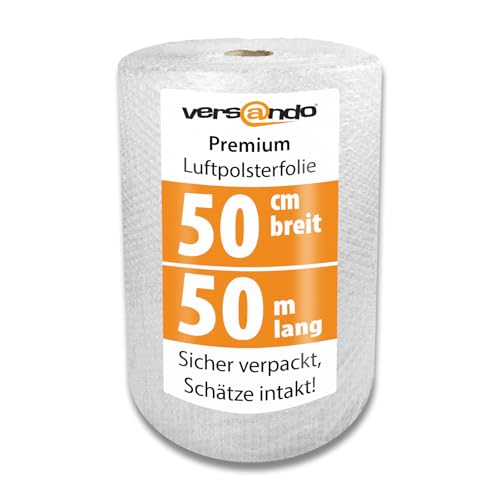 versando Premium Luftpolsterfolie 50m x 0,5m Versand, Verpackung...