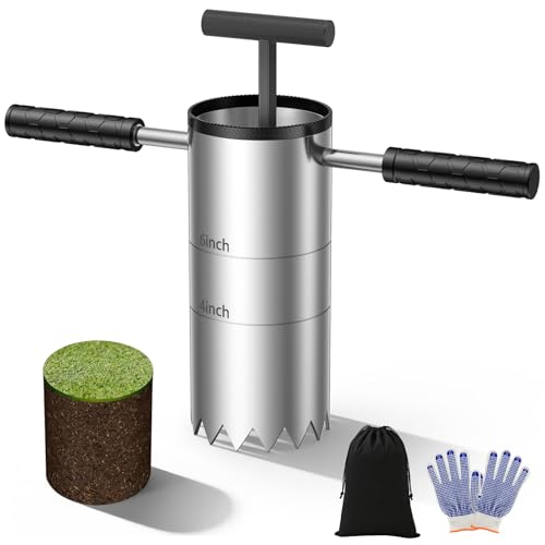 YAJAREN Portable Golf Hole Cutter Tool Stainless Steel for USGA StandardDetachable Anti-Slip Handle Golf Hole Digger with Depth MarksBackyard DIY Putting Green & Lawn Golf Practice