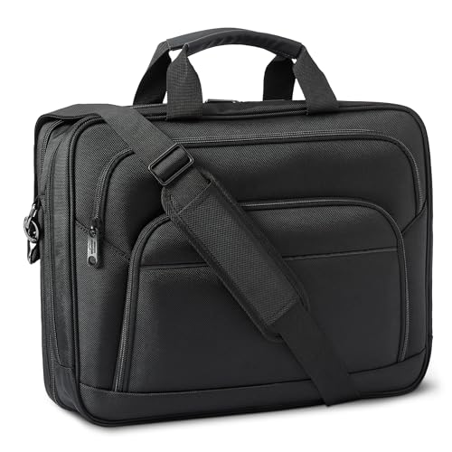 Amazon Essentials Check point friendly laptop Briefcase, 16 inch, Black