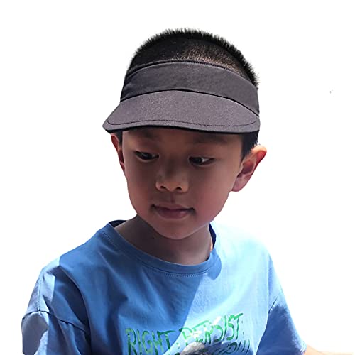 Kids Visor Sun Hat Adjustable Athletic Sports Hat for 3 to 12 Years Old Black2