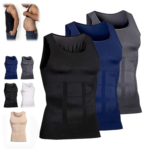 Selure Shaping Tank Men, Hides Beer Belly & Boobs, Selure Compression Shirt Tank Top, Breathable & Quick Drying