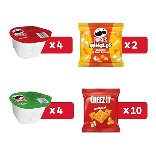 Cheez-It and Pringles Snacks, Grab and Go, Variety Pack, 17.04oz Box (20 Count)