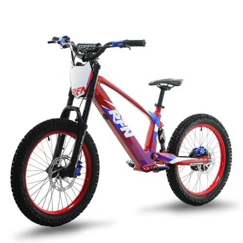 RFN 36V 3-Speed Stunt Jump Bike – 800W Electric-Dirt-Bike, Lightweight Aluminum Frame Electric Bike, BMX Dual Hydraulic Disc Brakes, 21.7 mph Max Speed, 24.2-Mile Range for Ages 12+
