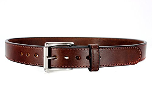 Daltech Force Steel Core Reinforced Leather Gun Belt - Extra Thick Concealed Carry (Brown,44)