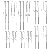 CHGCRAFT 58 Stück 3 Stile Ohrhaken aus Edelstahl Kette aus Edelstahl 304 Ohrring Fertigteile mit Öse und Ohrhaken für die Schmuckherstellung, Gemischte Größen