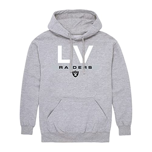 Hybrid Sports NFL - Las Vegas Raiders - City Block - Men's and Women's Pullover Hoodie Fleece Sweatshirt - Size Large - Las Vegas Raiders - Athletic Heather - Image 4