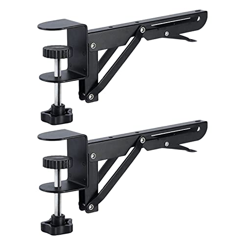 MagiDeal Supporto Scrivania esteso, Vassoio Tastiera Sotto Scrivania Supporto Pieghevole Regolabile Morsetti A C Supporti Ripiani Pieghevole Prolunga Per Toccare E Usare Un Mouse Per 1-5 Cm Di