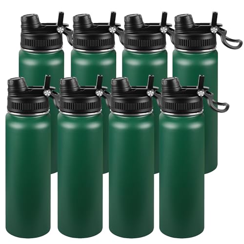 22oz Insulated Water Bottle - 2-in-1 Leak-Proof Lid (Sip/Straw) +