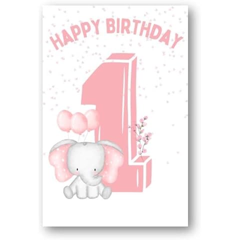 Second Ave Pink Elephant Birthday Card Cover