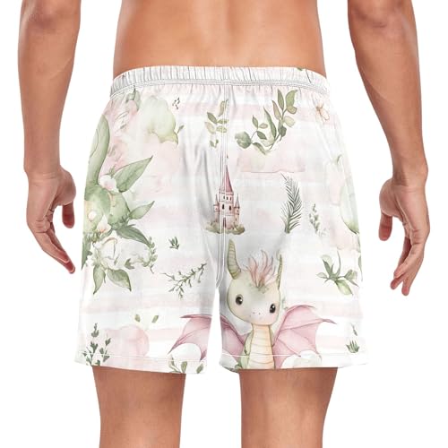 xigua Cute Baby Dragon Mens Swim Trunks with Liner, 5 inch Quick Dry Mens Boardshorts for Beach 6