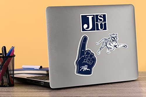 Image of Jackson State University 7ct Vinyl Large Deluxe Stickers Variety Pack - Laptop, Water Bottle, Scrapbooking, Tablet, Skateboard, Indoor /Outdoor - Set of 7
