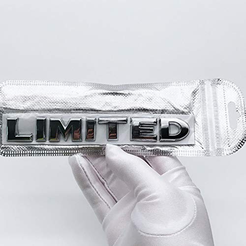 Huapx® 3D Metal Limited Emblem Badges,1Pack Oem Chrome Aluminum Alloy Badges Decal Suit For Side Fender Rear Trunk Tailgate With Adhesive Tapes Auto Car Sticker Accessories(Silver) #TOP3