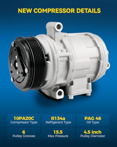 Image of PHILTOP 1875N Air Conditioner AC Compressor with Clutch for Toyota Land Cruiser 1998-2007, Lexus LX470 1998-2007,LS400 1995-2000