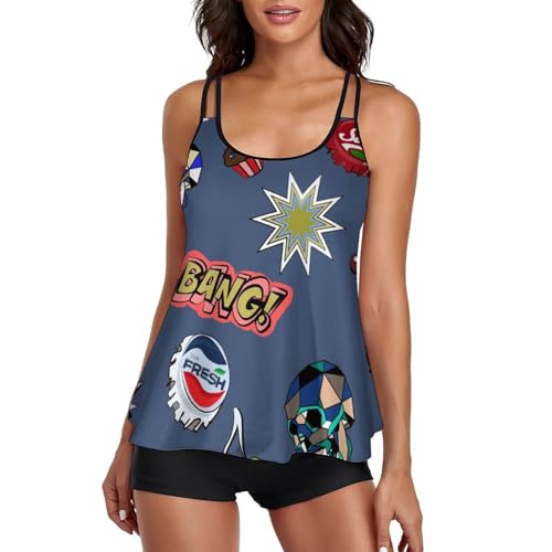 Maillot de bain tankini tête de mort pour vos journées à la plage