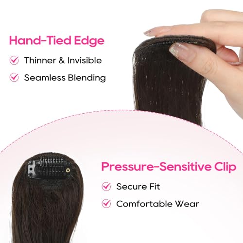Side Bangs Clip in Bangs, 2Pcs Clip On Bangs for Women Hair Clip in Bangs Fringe Natural Look - Image 4