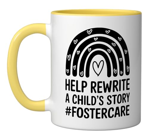Taza Cerámica Foster Care Foster Parent Amarillo/Blanco miniatura 1