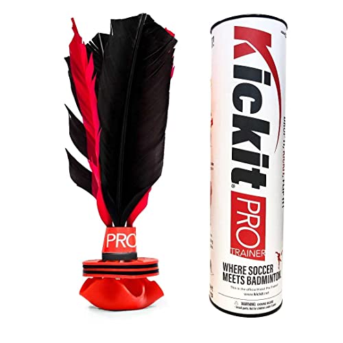Product Image of the Kickit | The Original Birdie Soccer PRO Trainer | Play Outdoors, Indoors or Backyard, Beach or Tailgate, All Ages Fun & Travel Friendly (Black & Red)