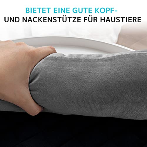 OKYUK Hundebetten Hundekissen - Sofaschutz, handgefertigtes Hundebett waschbar, hundekissen,Couchkissen, Hundematte Flauschiges Hundebett für große, mittelgroße & kleine (Grauschwarz,75 ×75cm)