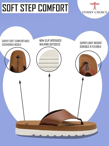 Image of EVA Flip Flops for Men | Soft & Lightweight EVA Sole | Comfortable Slippers for Indoor & Outdoor Use