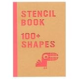Yoobi Stencil Book - 8 Sheets, 100+ Shapes Cockatoo Orange