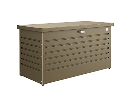 Biohort Gartengeräte GRAF bauzentrumu00a0u0096u00a0Arcón Caja 130u00a0metálico Bronce 140u00a0x 74u00a0x 8u00a0cm 130u00a0Tiempo de Ocio Caja de Almacenamiento contenedoru00a0u0096u00a0metálico Bronceu00a0u0096u00a0(1)