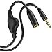 3.5mm Extension Cable, HUIRID 10FT 3.5mm Audio Cable Extension with Volume Control Male to Female Stereo Audio Headphone Jack Extension Cord (10FT)