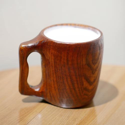 Taza de madera artesanal 9.3 onzas para bebidas miniatura 4