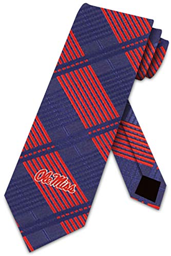Eagles Wings Mississippi Ties Rebels Mens College Neckties Ole Miss (Plaid Microfiber)