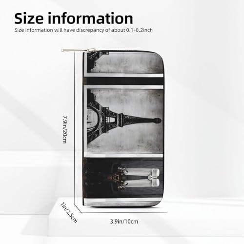 Parisian Coffee Eiffel Tower Print Womens Wallet, Ladies Credit Card Holder, Phone Wallet Purses, Long Clutch Hand Bag4