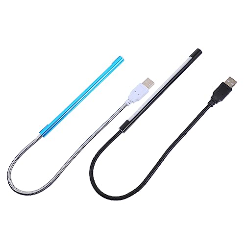 Holibanna 2pcs USB Led Touch Lamp Dimmable Bed Reading Light Portable USB Light for Computer Laptop and Outdoor Use and Flexible Gooseneck