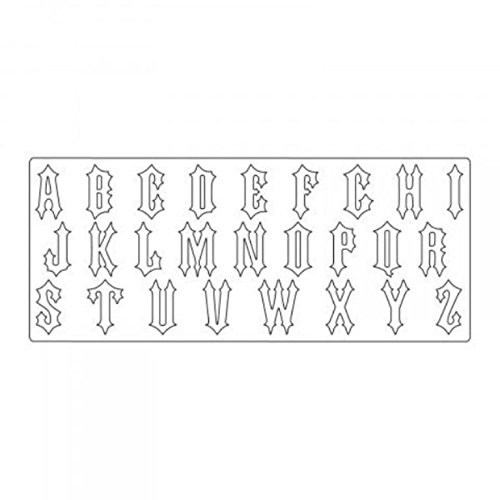 アルバム・スクラップ Sizzix Bigz XL Alphabet Die Gothic Sizzix Bigz XL Alphabet Die-Gothic by Tim Holtz, Steel/Wood