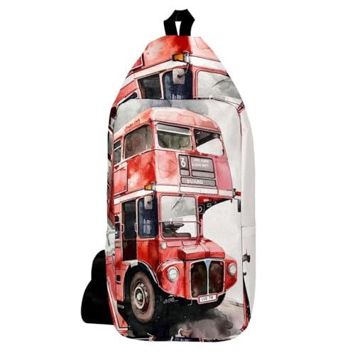 Sac à dos à bandoulière rouge à double étage pour sécuriser vos affaires en voyage