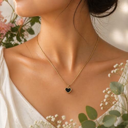Image of RIDHVEE Anti-Tarnish Gold Plated Pendant Necklace for Women & Girls | Skin Friendly Lightweight Fashion Jewellery | Elegant Minimalist Chain Necklace & Gifting