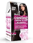 L'Oréal Paris Casting Crème Gloss, Semi-Permanent Hair Dye, Radiant & Natural Colour, No-ammonia, Semi-Permanent Hair Colour Lasts 32 Washes, Shade: 200 Ebony Black