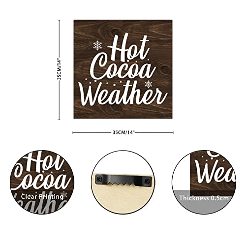 Cadeau de pendaison de crémaillère plaque murale Hello Winter en bois