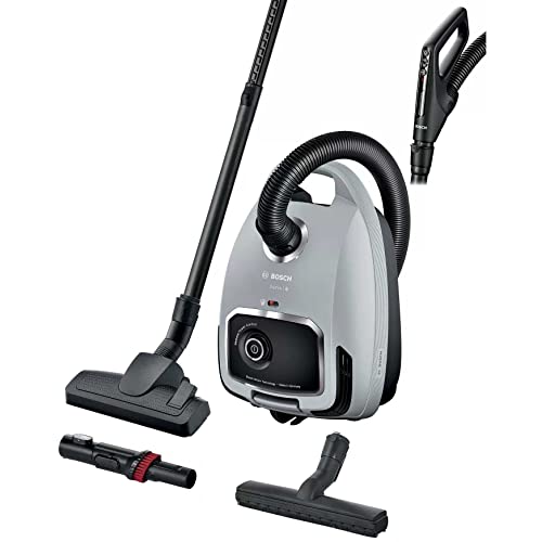 Bosch BGB6X330 Aspirateur avec Sac, 4 l, 600 W, Filtre HEPA, 75 DB, câble de 12 m, Gris