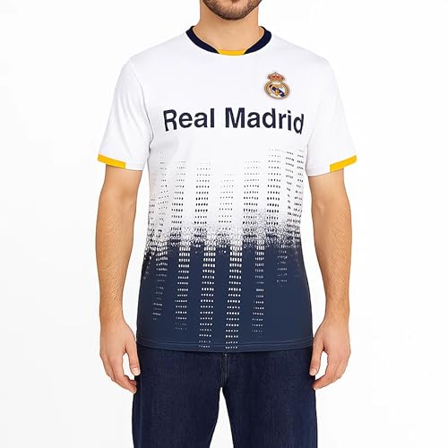 Real Madrid Offically Licensed Jersey - Adult Soccer Game Day Jersey Inspired Shirt | Frequency White Small