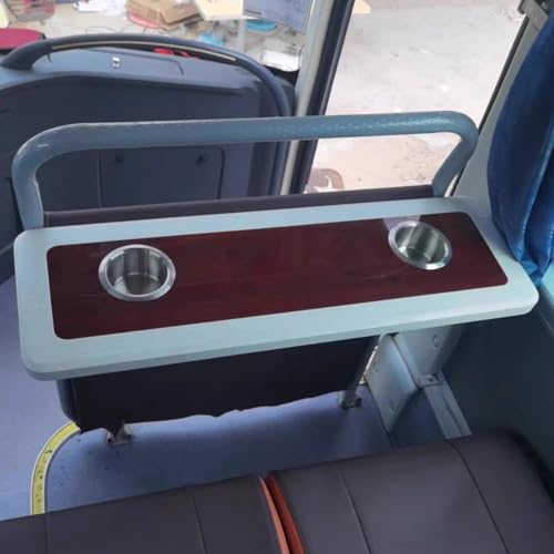Tavolo pieghevole a parete con due portabicchieri per camper, autobus, installazione di guardavia turistica