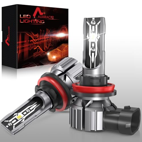 AUXIRACER H11/H9/H8 LED, 30000LM 80W 6500K luce bianca forte, H11/H9/H8 LED lampadina 1:1 dimensioni...