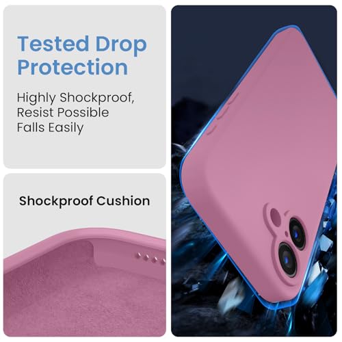 Image of FireNova Designed for iPhone 16 Plus Case, Silicone Upgraded [Camera Protection] Case, Soft Anti-Scratch Microfiber Lining Inside, 6.7 inch, Lilac Purple