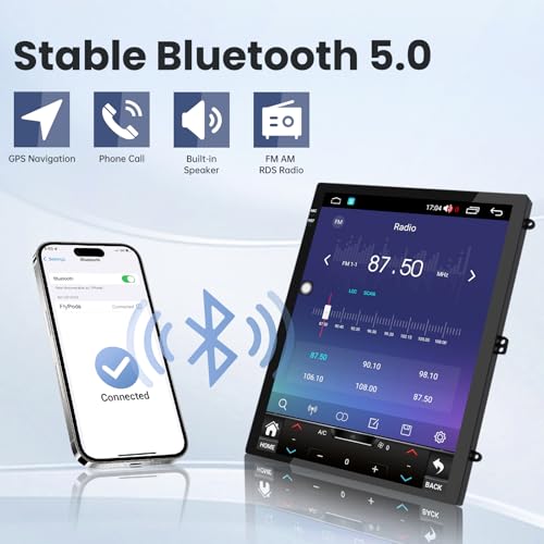 Image of [8Core 4G+64G] Car Radio for Cadillac ATS XTS SRX CTS 2013-2018: 9.7 inch HD Touch Screen Stereo Replacement with Wireless Carplay Android Auto 5GWiFi GPS Bluetooth FM AM DSP RDS SWC Backup Camera