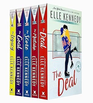 Image of Elle Kennedy Off-Campus Series - 5 Books Collection Set (The Deal, The Mistake, The Score, The Goal, The Legacy) | College Romance Series Paperback Box Set